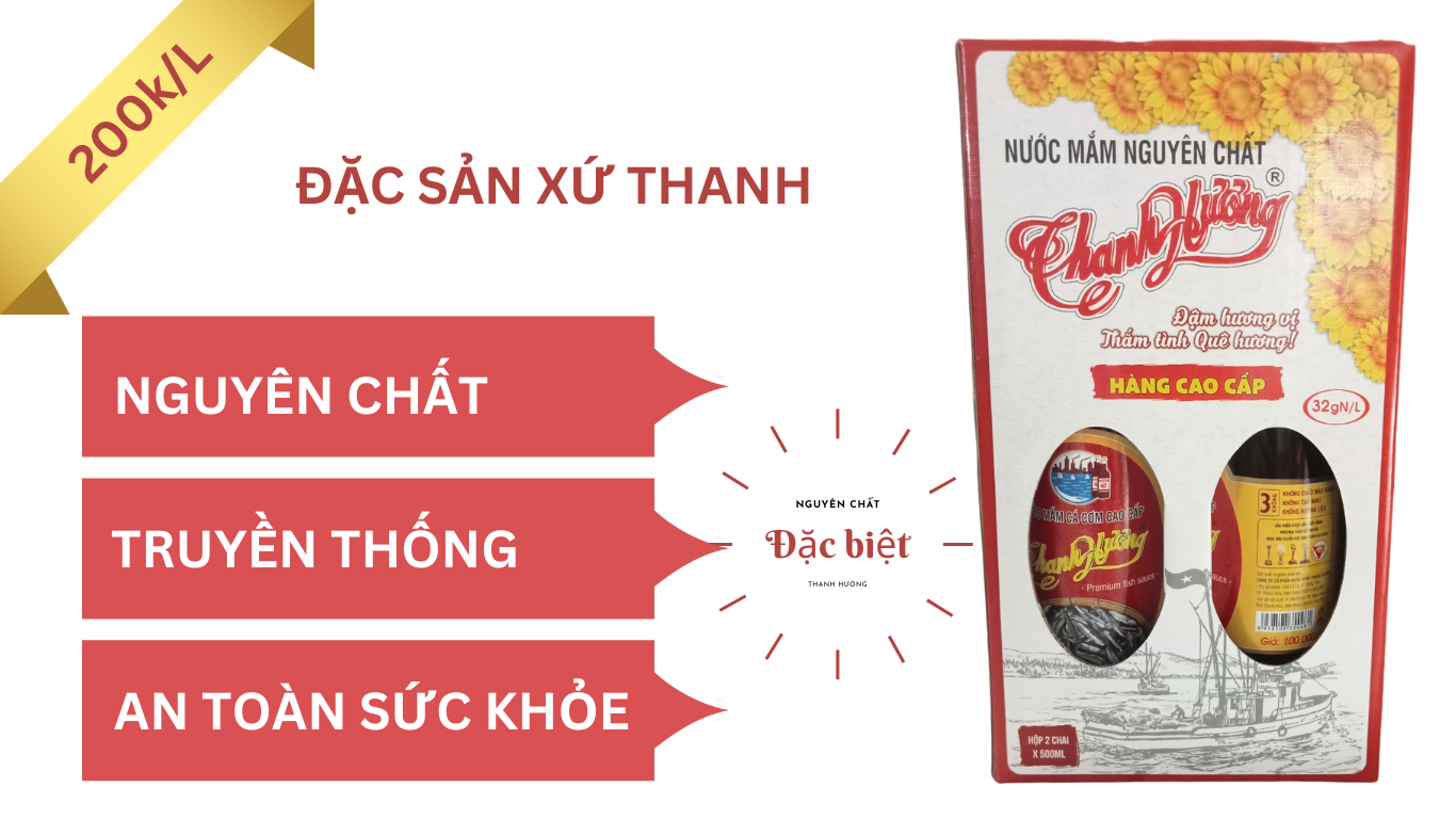 Nước mắm Thanh Hương cao cấp đặc biệt đóng hộp 2 chai 500ml