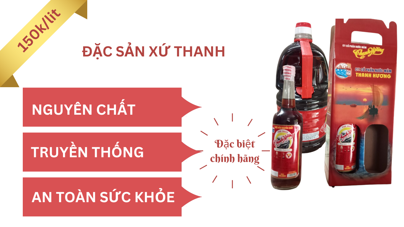 Nước mắm Thanh Hương cao cấp đóng hộp 2 chai 650ml